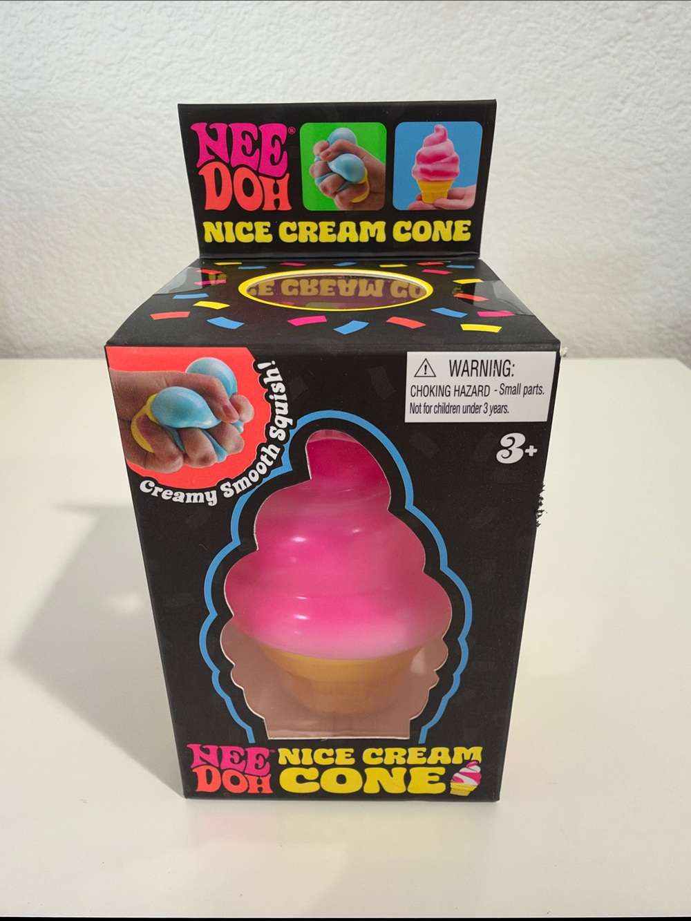 Needoh Pink Nice Cream Cone Stress Toy